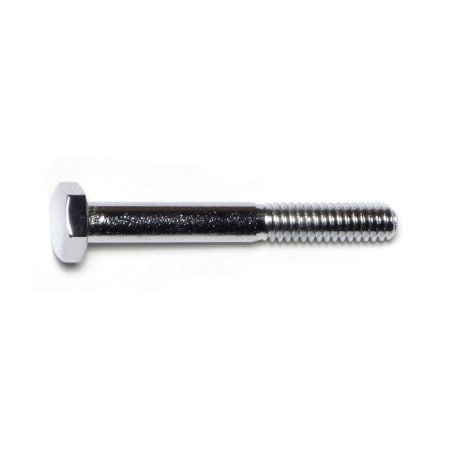 Midwest Fastener Grade 5, 1/4"-20 Hex Head Cap Screw, Chrome Plated Steel, 2 in L, 10 PK 74071